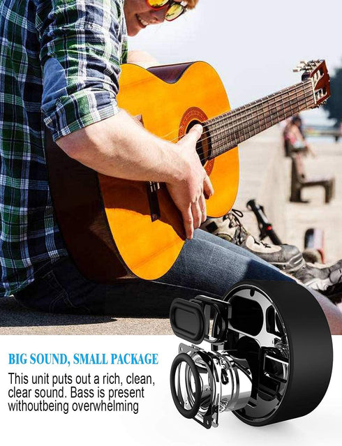 INSMY C12 IPX7 Waterproof Shower Bluetooth Speaker, Portable Small Speaker with Suction Cup, Loud Clear Sound (Black)