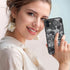 Dumkery 11 Cute Flower Case Compatible with iPhone Case, Rose Aesthetic Black Line Art Floral Pattern Print, Slim Fit