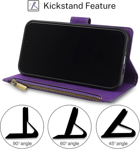 Antsturdy Wallet Case for Samsung Galaxy Note 9, RFID Blocking PU Leather Flip Shockproof Cover (Purple)