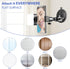 Suction Cup Mirror Phone Holder with Light, Travel Wall Phone Camera Mount for Makeup Content Creator Essentials, Mirror Tripod for Bathroom Kitchen Compatile with All Smooth Surface