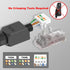 VCELINK RJ45 Connector Tool-Free, CAT6 Field Termination Plug, Gold Plated Modular Plug, UTP CAT6 Connector Toolless for 23 to 26 AWG Network Cable, 6 Pack, Black
