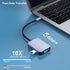 BENFEI USB C HUB 4in1, USB Type-C to HDMI VGA Adapter, USB C to USB Adapter, Power Delivery, Compatible with iPhone 15