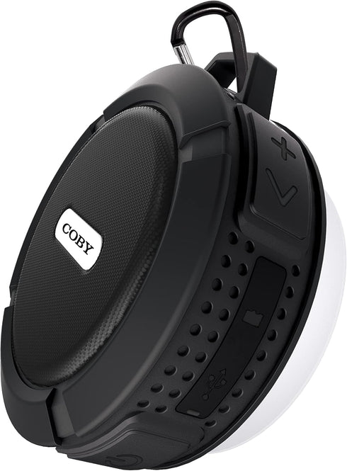 Coby Rugged Gear Shower Speaker, Portable Bluetooth Speaker with Suction Cup, IPX5 Waterproof,