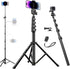 Nineigh 80" Phone Tripod, Selfie Stick Cellphone Tripod, Aluminum Tripods Stand for Video