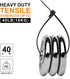 100Pcs 8 Inch 40lbs Heavy Duty Industrial Zip Toes Tensile Strength Releasable Black Tie Wraps Reusable Zip Toes Tie