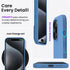 ORNARTO iPhone 15 Pro Max Case 6.7", Slim Liquid Silicone 3 Layers Soft Gel Rubber Shockproof Protective Cover, Blue