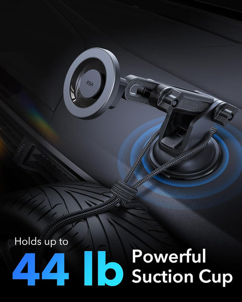 ESR HaloLock MagSafe Car Mount, Dashboard Magnetic Phone Holder for iPhone 15/14/13/12, Windshield Mount