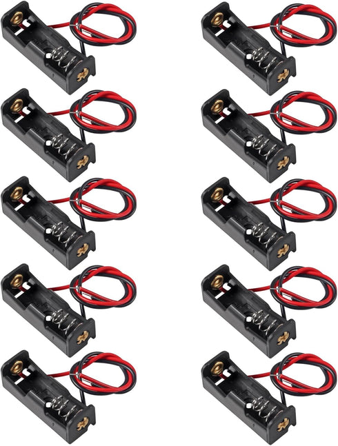 AEDIKO 10pcs A23 Battery Holder 23A Battery Holder with Wire 12V Battery Holder