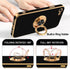Hython Black Case for iPhone SE 2022/2020, iPhone 7/8, with Rose Gold Ring Holder, Shockproof TPU Bumper & Camera