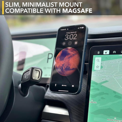 TWRAPS Dashboard Phone Mount for Rivian R1S & R1T, Compatible with MagSafe iPhone and Other Phone Cases, No Glue or