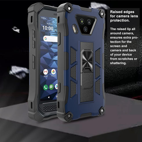 Ailiber Compatible with Kyocera DuraForce Ultra 5G Case with Screen Protector and Kickstand Holder (Blue)