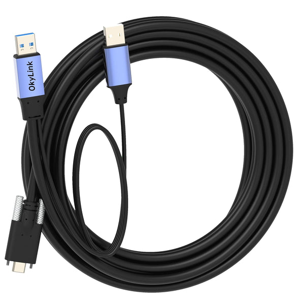 OkyLink 15ft (5M) USB 3.0/3.2/Gen 1 to Type-C Cable with 2 Screw