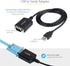StarTech.com 3ft USB to Serial Cable with COM Port Retention, DB9 Male RS232 to USB Adapter