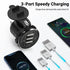 12V USB Outlet, 3 USB Charger Socket 12V/24V Car USB Charger Socket for Car Boat Marine Bus Truck Golf RV Motorcycle and More 2-Pack