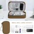 FYY Electronic Organizer, Portable Waterproof Travel Cable Bag for Charger, Phone, Earphone, Medium Size-Brown