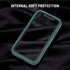 iPhone 11 Case with Screen Protector, Heavy Duty 3-Layer Shockproof Protection, Military Grade, Dark Green, 6.1"