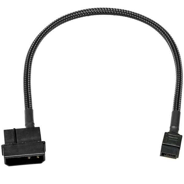 CRJ 4-Pin to Slimline SATA Power Adapter Cable - 12-inch Black Sleeved for 6-Pin Slimline SATA Drives