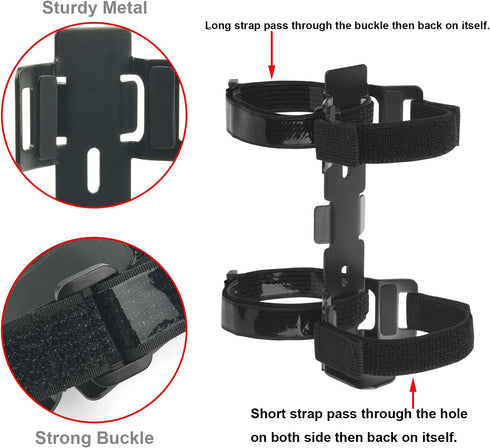 Portable Speaker Mount for Bike, Golf Cart, UTV, Boat Railing, TXEsign Metal Speaker Holder Strap Accessory
