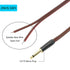 XMSJSIY 2M 1/4 TS to Speaker Bare Wire Audio Cable with 6.35mm Male Mono Adapter Replacement Gold-Plated OFC HiFi Cord