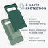 kwmobile Case for Samsung Galaxy S10, TPU Silicone Phone Cover with Soft Finish, Forest Green