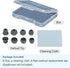 Silicone Replacement Earbud Tips Compatible with Powerbeats Pro, 4 Pairs Dark Gray Rubber Tips for Headphones