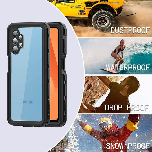 Ezanmull Samsung Galaxy A32 5G Waterproof Case – Rugged Full Body Underwater Protective Cover with Screen Protector
