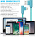 iPhone Charger 90 Degree 3 Pack 6FT Lightning Cord - Nylon Braided Fast Charging for iPhone 12/11/XS/XR.