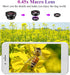 APEXEL 2 1 0.45X 140+ 12.5X Phone Camera Lens, in Cell Phone Clip-on Lens Kit Wide Angle Lens Macro Lens Clip-on iPhone