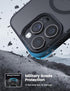 Lamicall iPhone 15 Pro Max Magnetic Case - Slim Translucent Hard Cover, Military Grade Shockproof, Anti-Slip Edge,