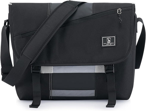 OIWAS 14 Inch Messenger Bag for Men, Casual Satchel Shoulder Bag, College Travel Office Briefcase for Women