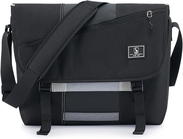 OIWAS 14 Inch Messenger Bag for Men, Casual Satchel Shoulder Bag, College Travel Office Briefcase for Women