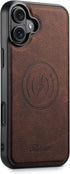 PASNEW 17 for iPhone Case,Compatible with Magsafe Wireless Charging Card Holder Wallet Leather Shockproof Protection