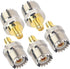 onelinkmore RF Coax Adapter, SMA Female to SO239 Female UHF Jack, SO-239 Antenna Cable Connector, Pack of 5 for UV-5R