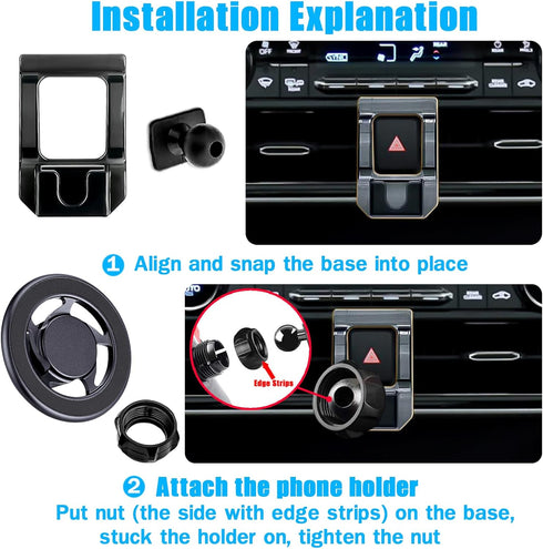 Mengfly 2020-2025, Car Phone Holder, Air Vent Navigation Mount, for Toyota Highlander/Hybird Mag-safe Magnetic Custom