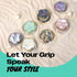 On The Grip Mother of Pearl Daisy Floral Phone Grip & Stand - Elegant Adhesive & Magsafe Compatible Phone Holder