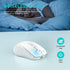 ZVYUE Wireless Bluetooth Mouse for Mac, Silent Mouse with Dual Mode Switch, Bluetooth 5.2/3.0, White