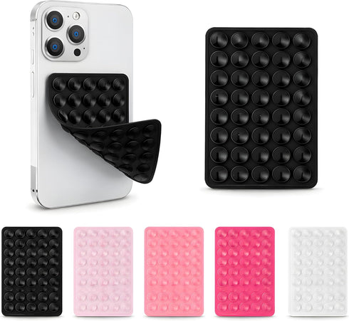 SHENGXIN 2 Pack 40 Silicone Double-Sided Suction Grip Cups per Side, Strong Hold for iPhone, Galaxy, Pixel, Android