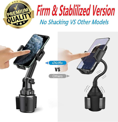 Car Cup Holder Phone Mount, Adjustable Cup Phone Holder for All Cellphones/iPhone 15 Pro Max/Mini Galaxy S23 Ultra/Plus