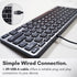 Macally Backlit Wired Keyboard for Mac, Comfortable All Day Typing USB Keyboard for MacBook Pro/Air, iMac, Mac Mini/Pro