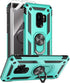 Androgate Samsung Galaxy S9 Case - Military-Grade Metal Ring Holder Kickstand, Shockproof Cover, Green