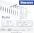 ZhiYo 2x2in Professional Server Rack Cable Management Raceway, Cable Raceway Kit, Electrically Safe PVC Open Slot Wire