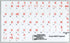 4Keyboard French AZERTY Keyboard Decals ON Transparent Background with Blue, Black, Green, RED, White OR Yellow