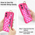Jefonha 17 Compatible with Phone Case with Finger Hand Strap for Girls Women, Cute Checkered Checkerboard Phone Case