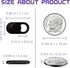 Brvlsoc (3-Pack) Webcam Cover Slide Ultra-Thin Metal Privacy Cover for Laptop, MacBook, iMac, iPad, PC & iPhone Black