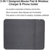 Mouse Pad with Wireless Charger - Qi Certified 15W Fast Charging Pad for Samsung iPhone & All QI Enable Devices