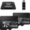 TIDEFORCIX 2-Pack 128GB Micro SD Cards with 1 USB 3.0 Reader Kit, V30