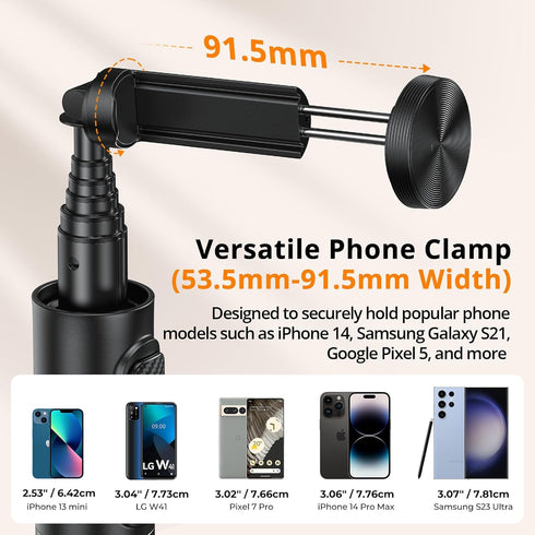 ATUMTEK 55" Selfie Stick Tripod, Extendable Aluminum Phone Tripod with Bluetooth Remote for iPhone, Samsung, Google, LG