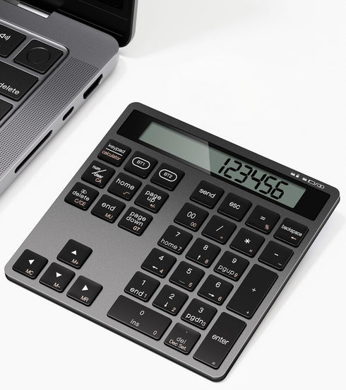HoRiMe Number Pad for Laptop - Rechargeable Wireless Number Keypad 34 Keys with