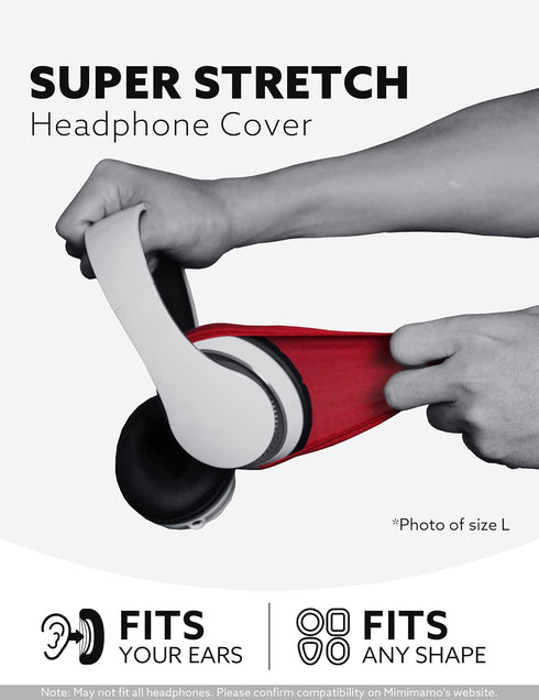 for Earpads Repair & Protection | Mimimamo Super Stretch Headphone Cover L Size (Black) May not fit All Headphones. Please Confirm Compatibility on Mimimamo's Website