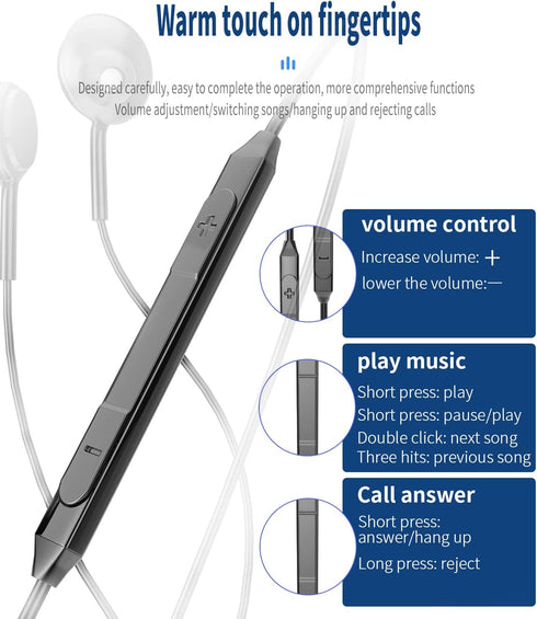 USB C Wired Earbud Type 2Pack - Headphone with Microphone for School Chromebook Computer Audifono Compatible for